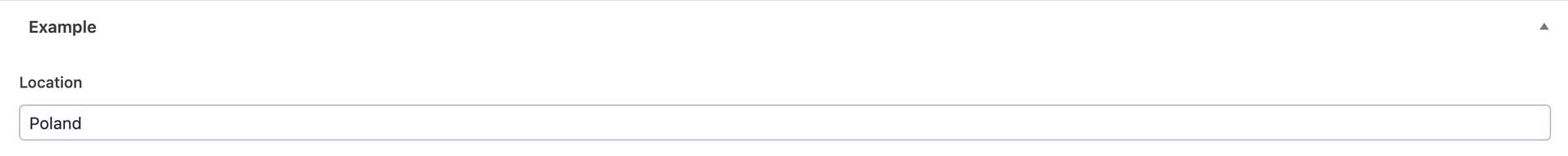 Custom field showing default value set by the user - in this case 