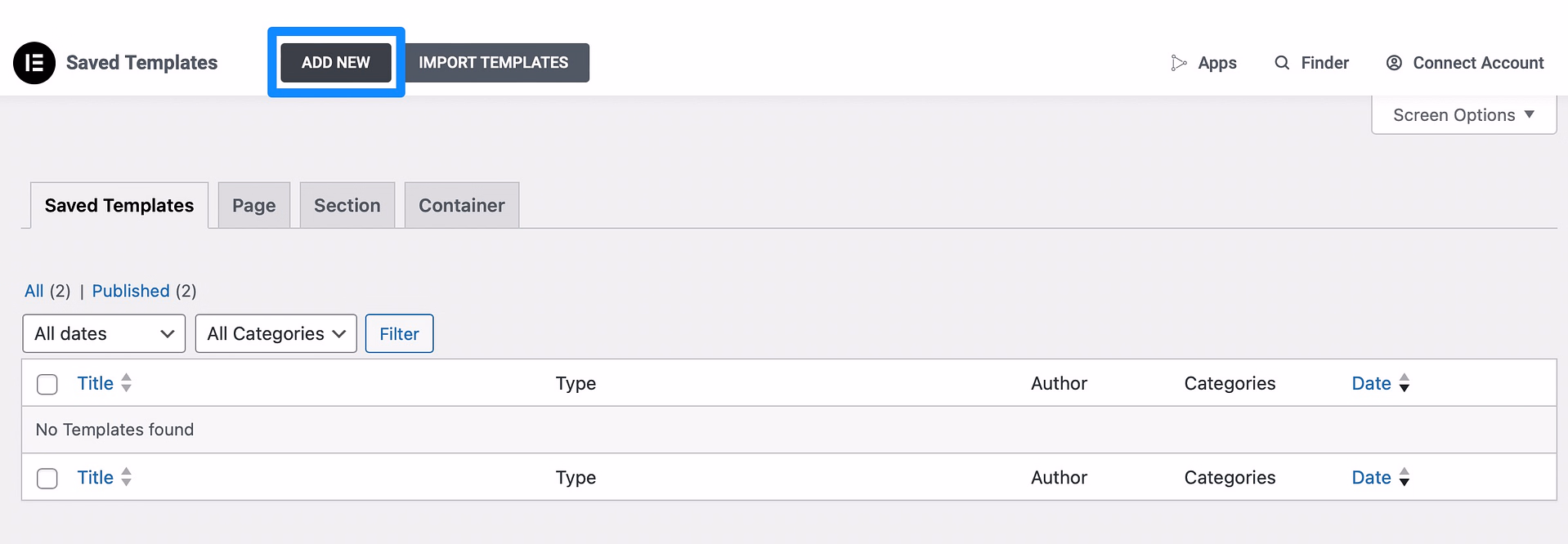 How to create a WordPress custom page template with Elementor.