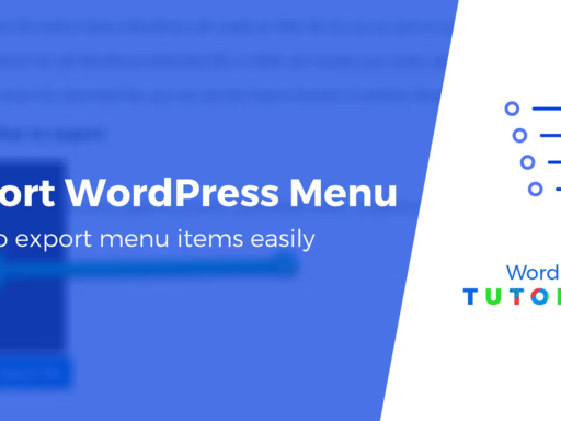 How to Export WordPress Menu Items