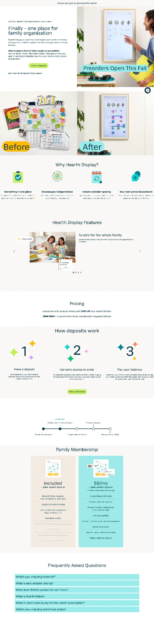 Hearth Display communicates its deposit program.