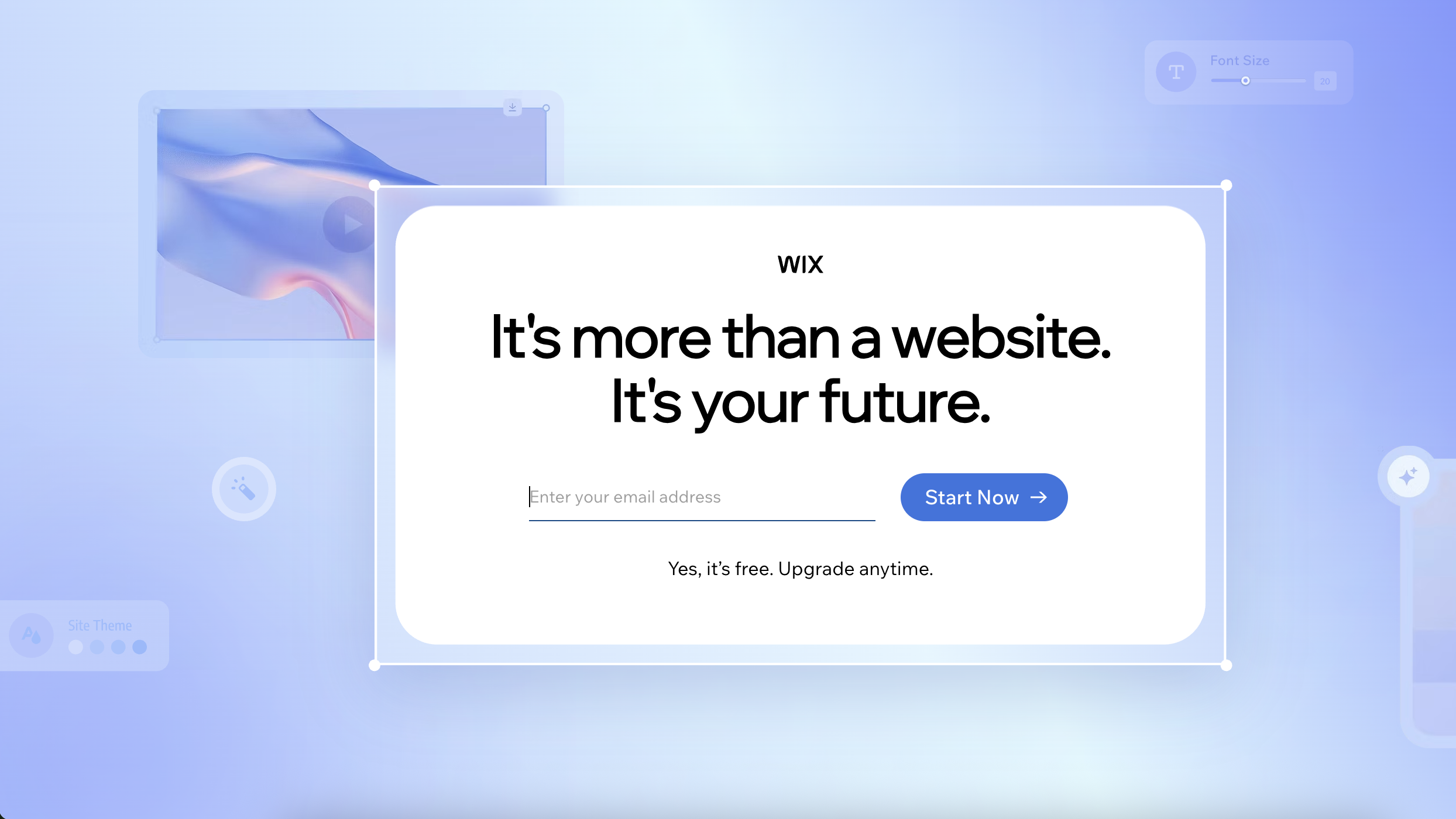 Screenshot of Wix setup process