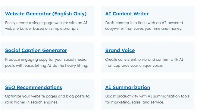 HubSpot’s AI features - Best AI Marketing Agencies