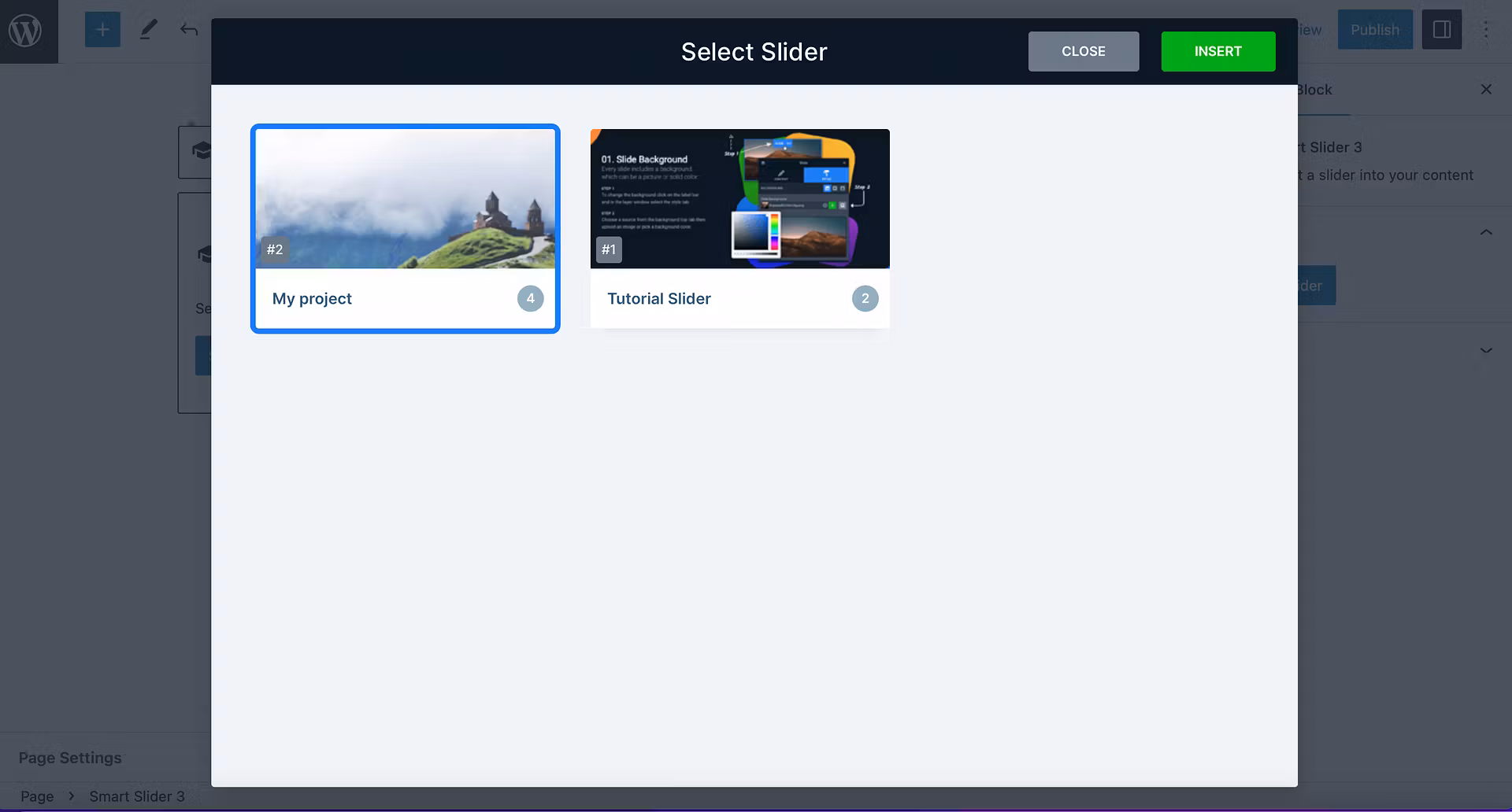 Insert image carousel from Smart Slider.