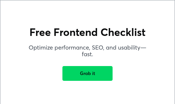Free Frontend Checklist
