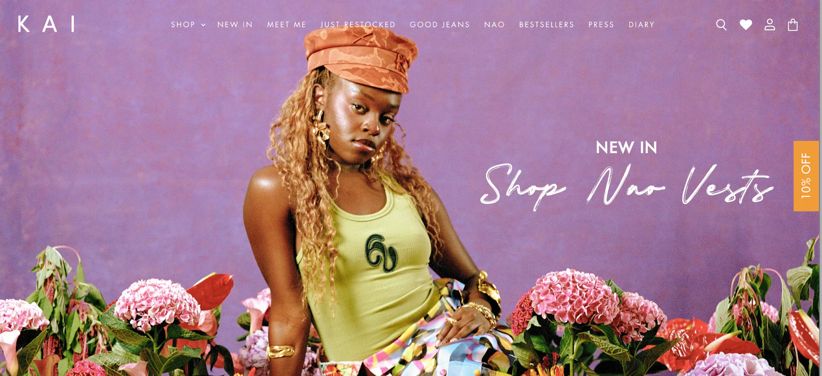 Kai Collective homepage showing a full-sized colorful image.