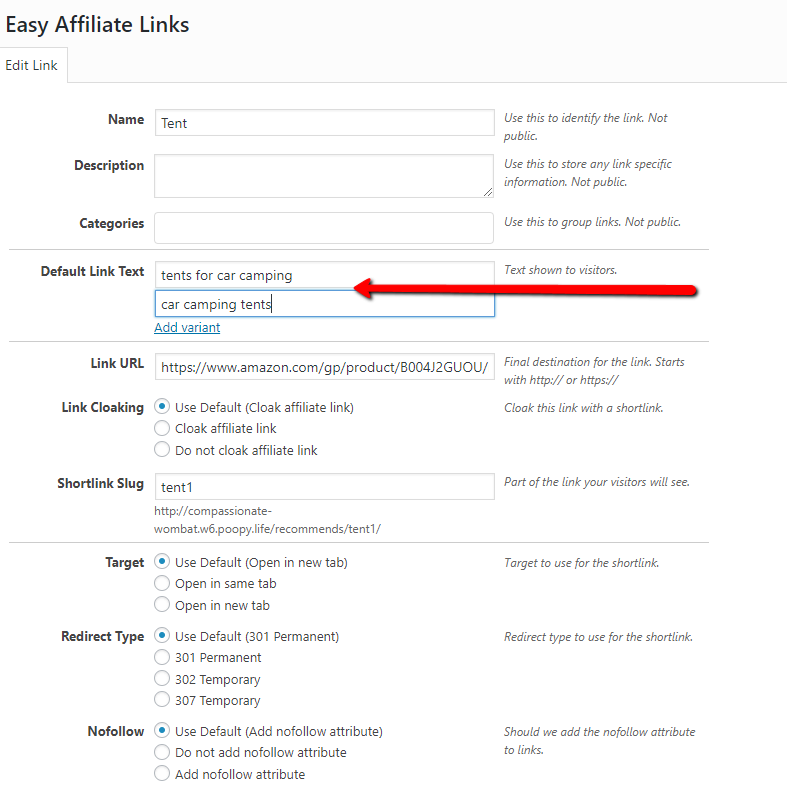 easy affiliate links