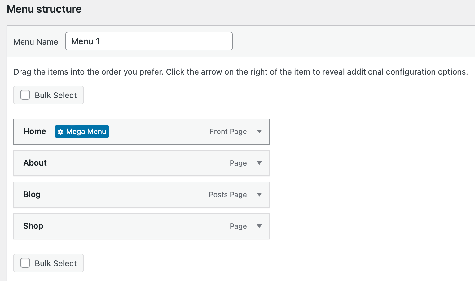 How to enable a mega menu WordPress.
