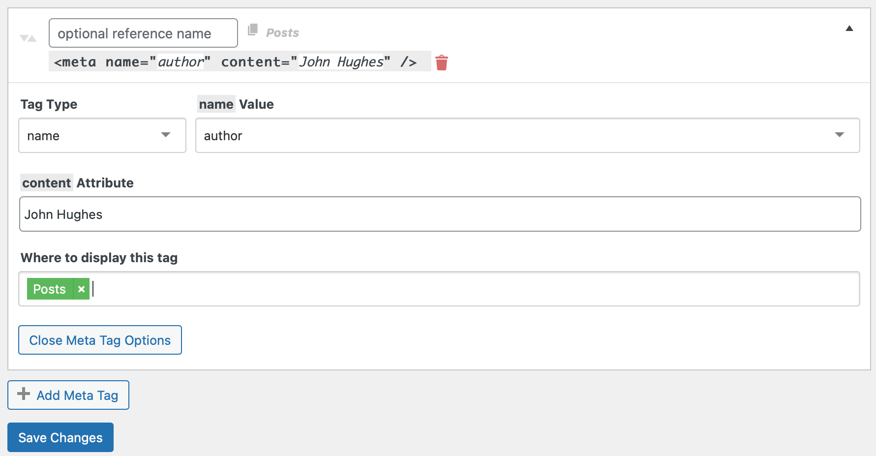 Create custom meta tag with plugin.