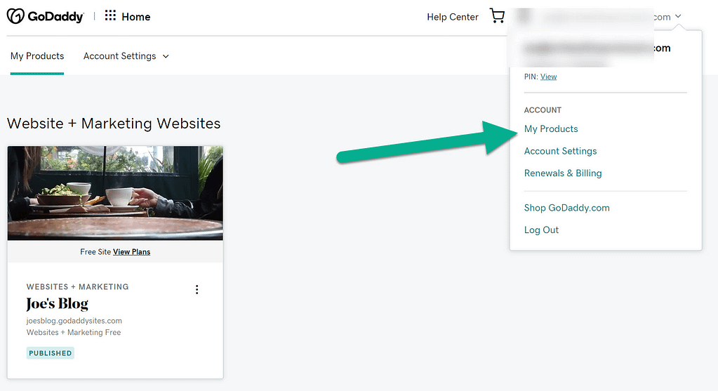 My Products - GoDaddy Website Builder to WordPress