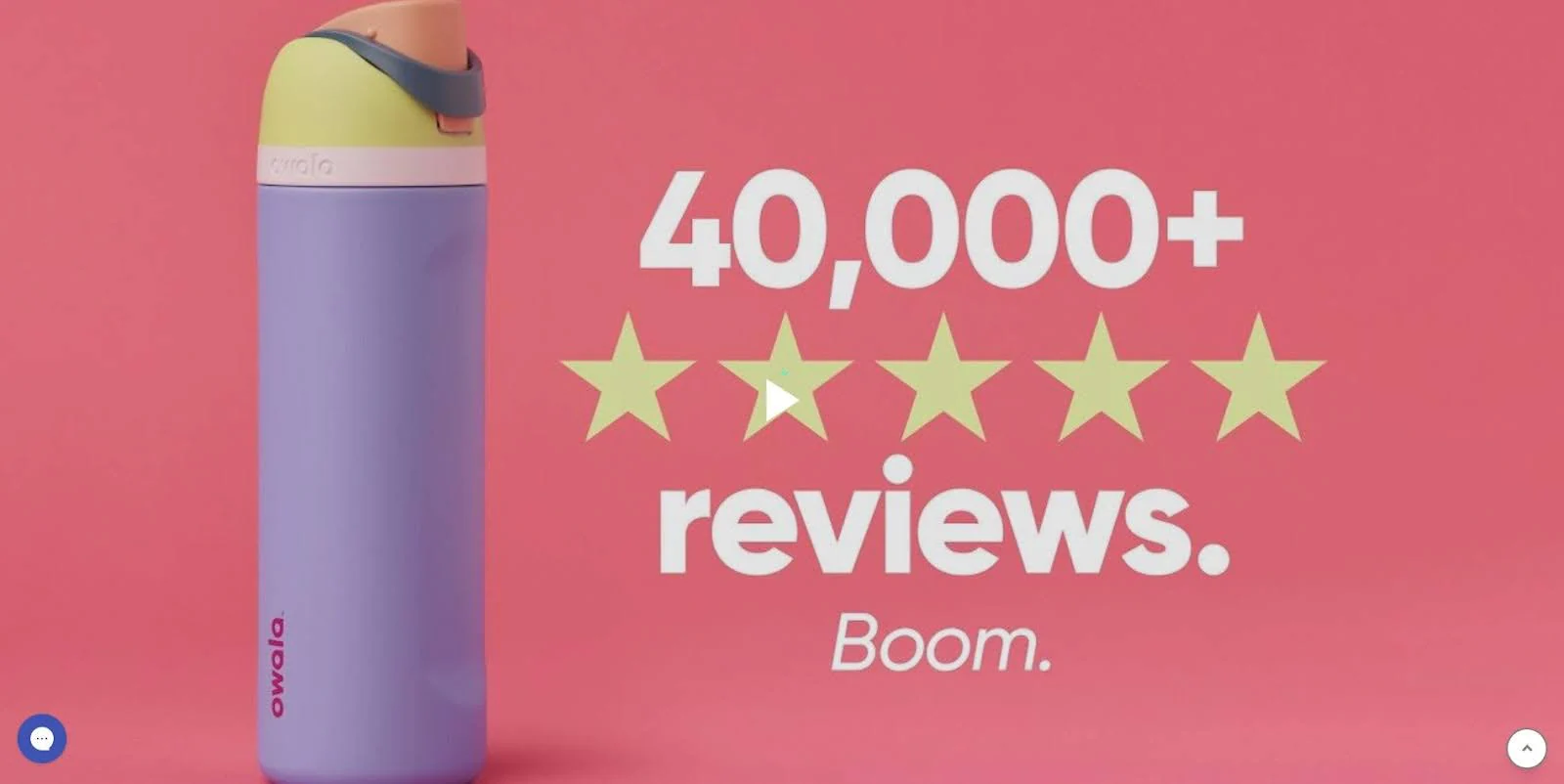 Screenshot of Owala landing page.