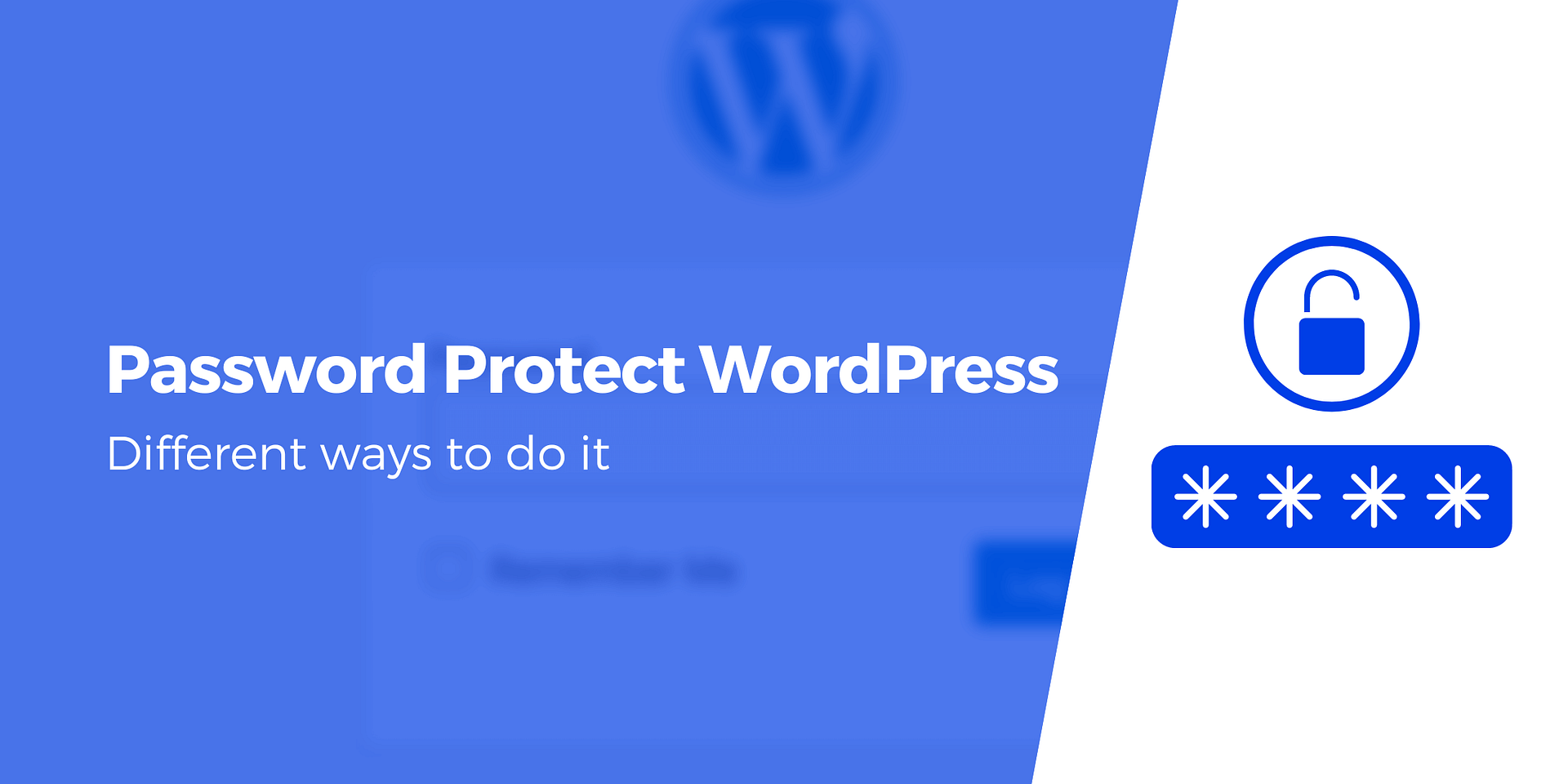 5 Different Ways to Password Protect WordPress
