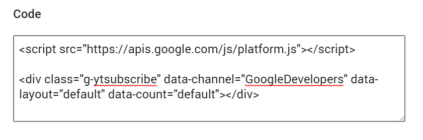 Subscribe button code