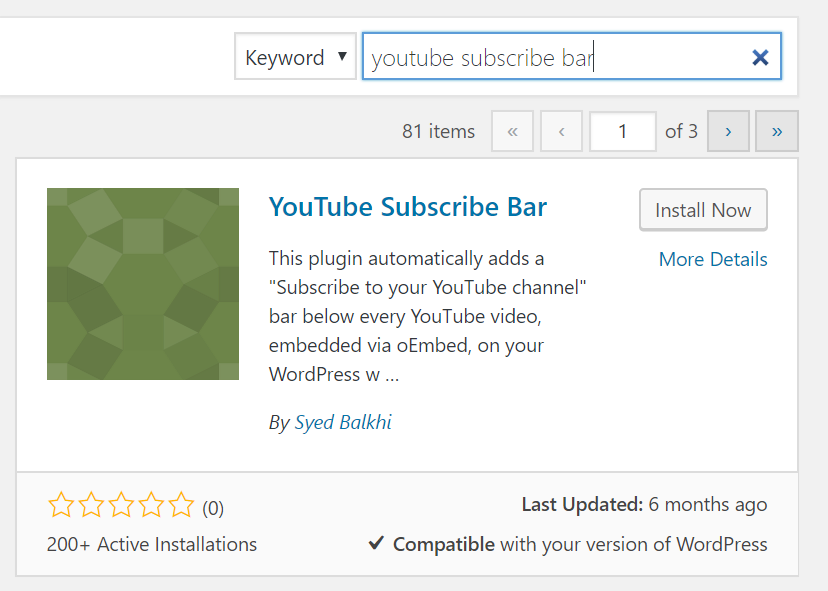 YouTube Subscribe Bar