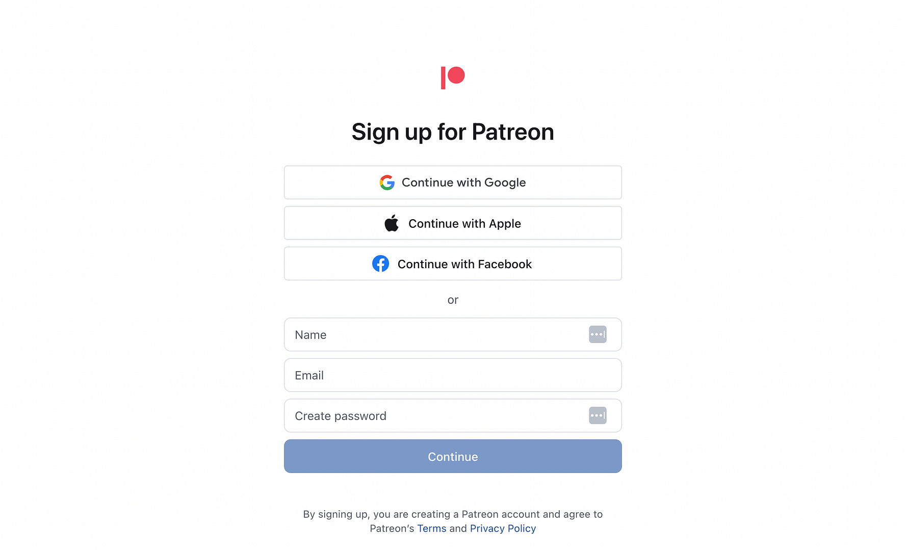 Sign up for Patreon.