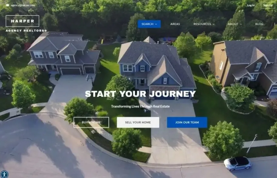 Example of Placester website design