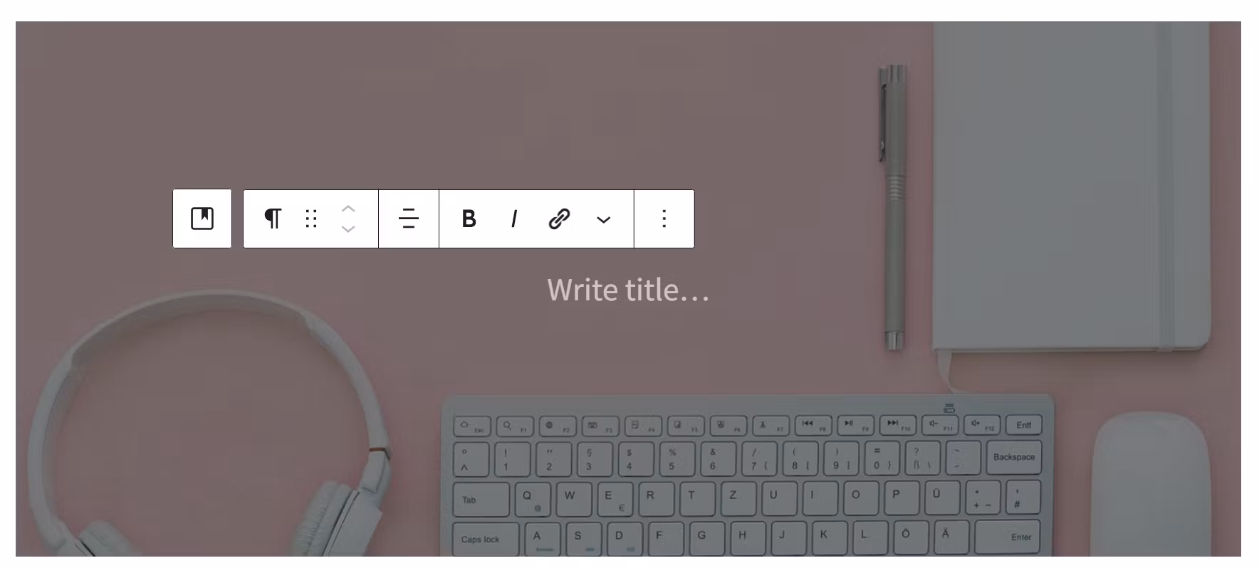 An example of a background image in WordPress.