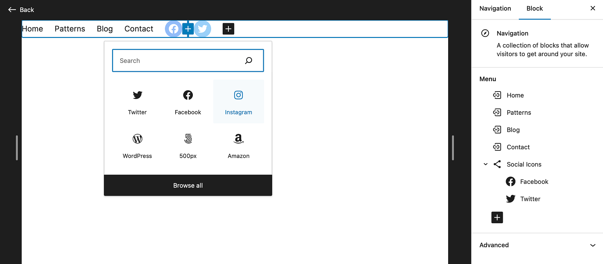 Add social icons to WordPress menu