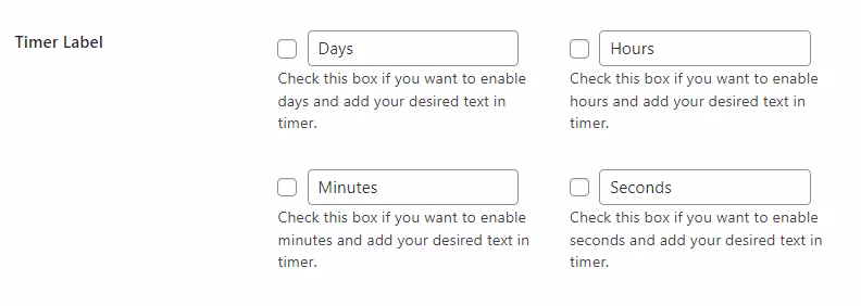 Editing the timer labels.