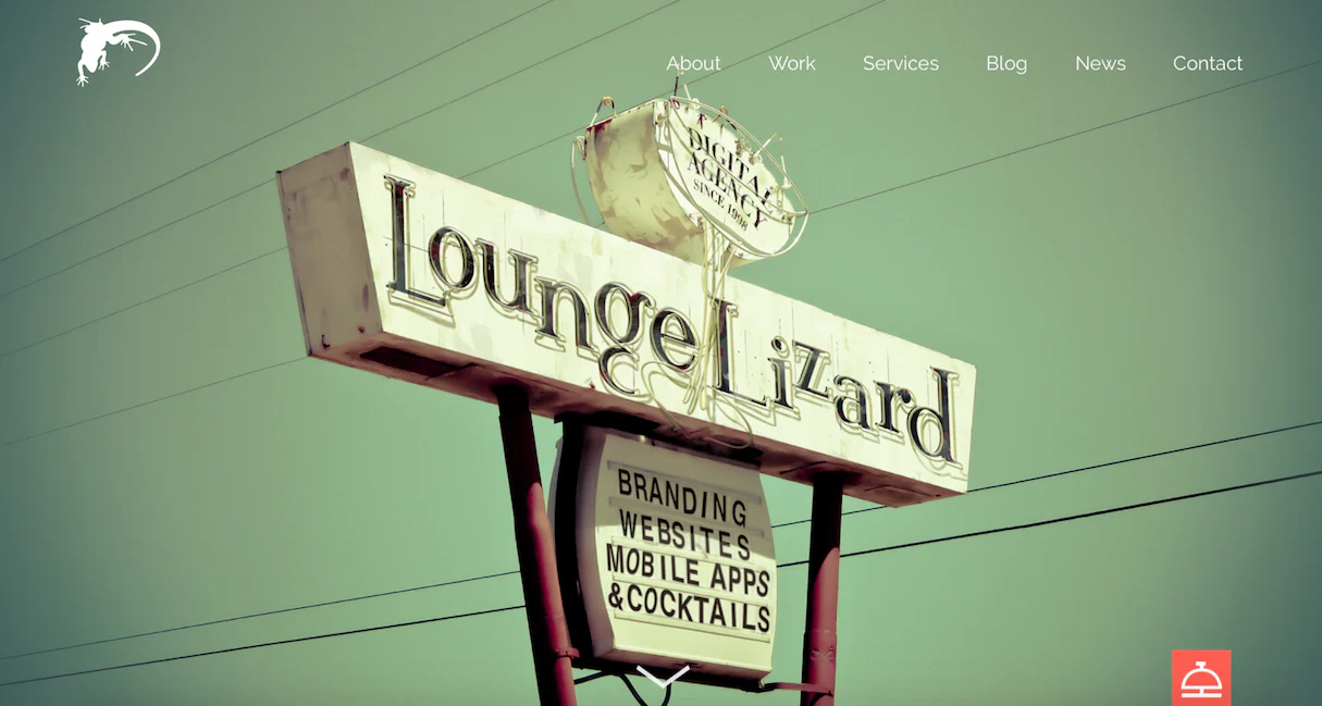 Web design portfolio inspiration: Lounge Lizard