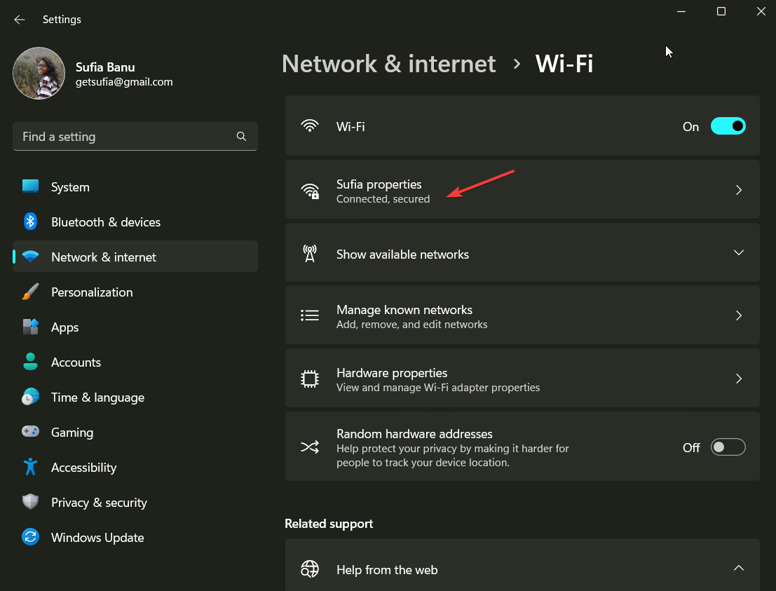 wifi properties windows - cURL error 28