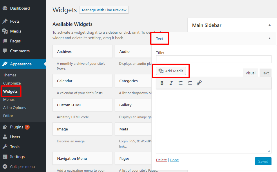 Add playlist to WordPress widget