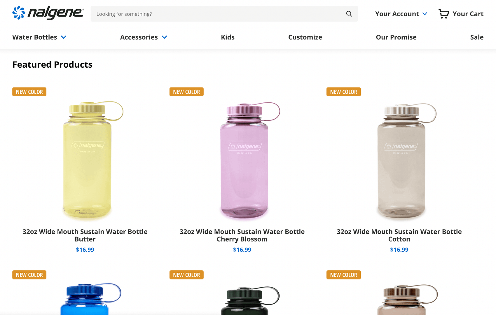 The Nalgene website is built with WordPress.