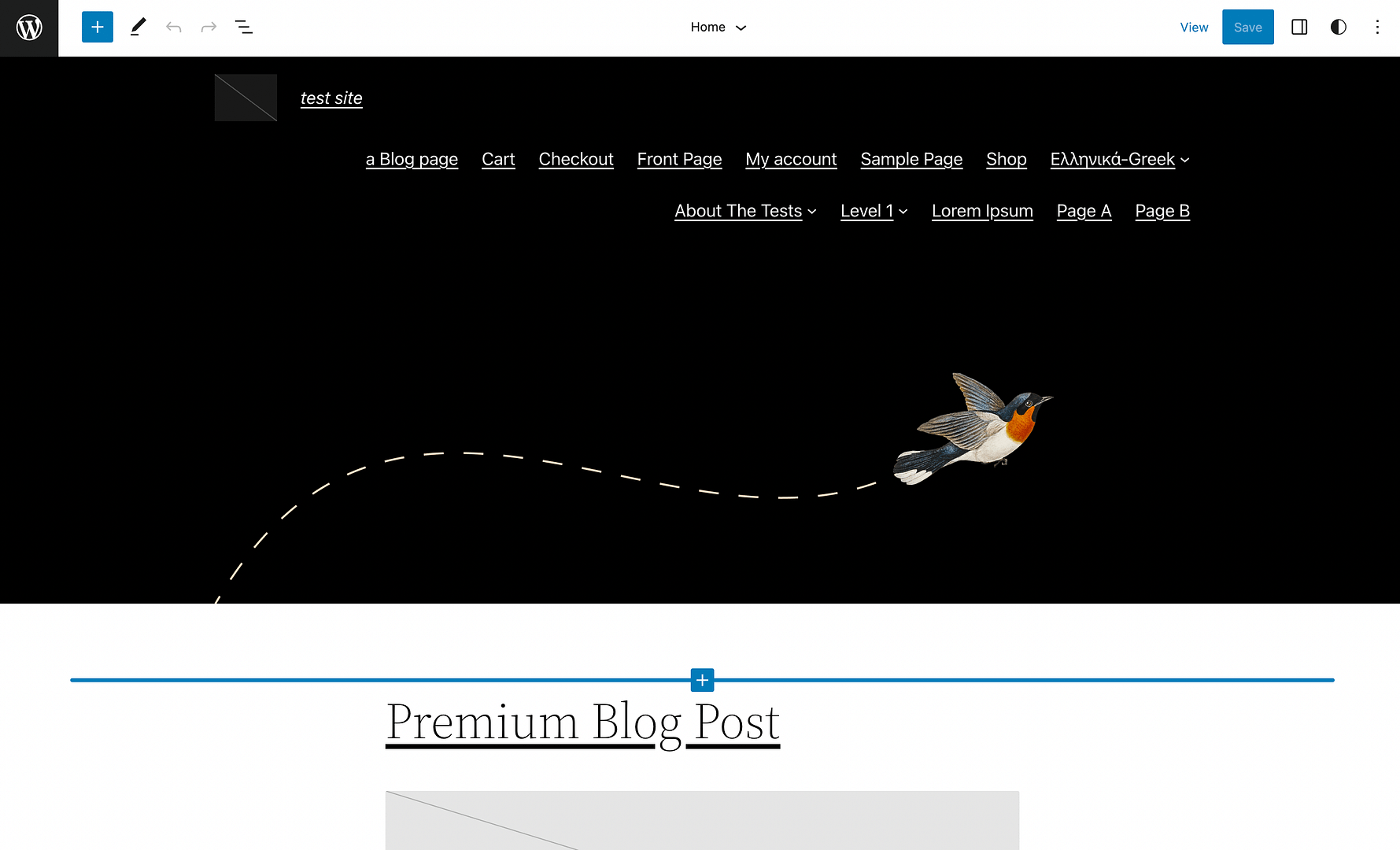 The WordPress Site editor.