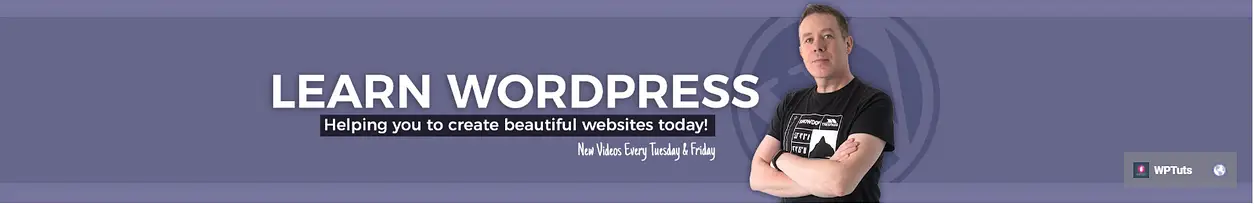 WPTuts' channel header.