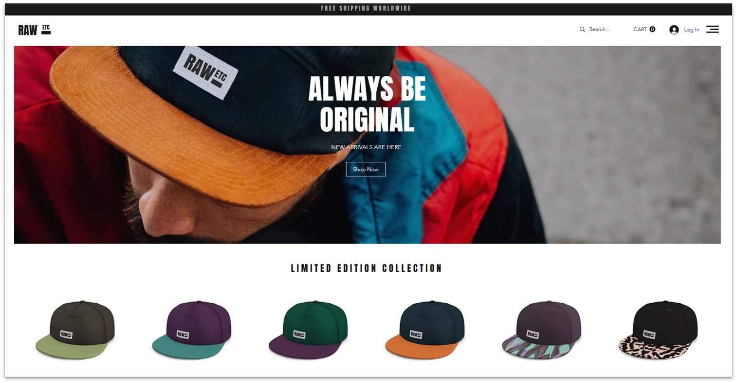 Wix Accessories Store Template