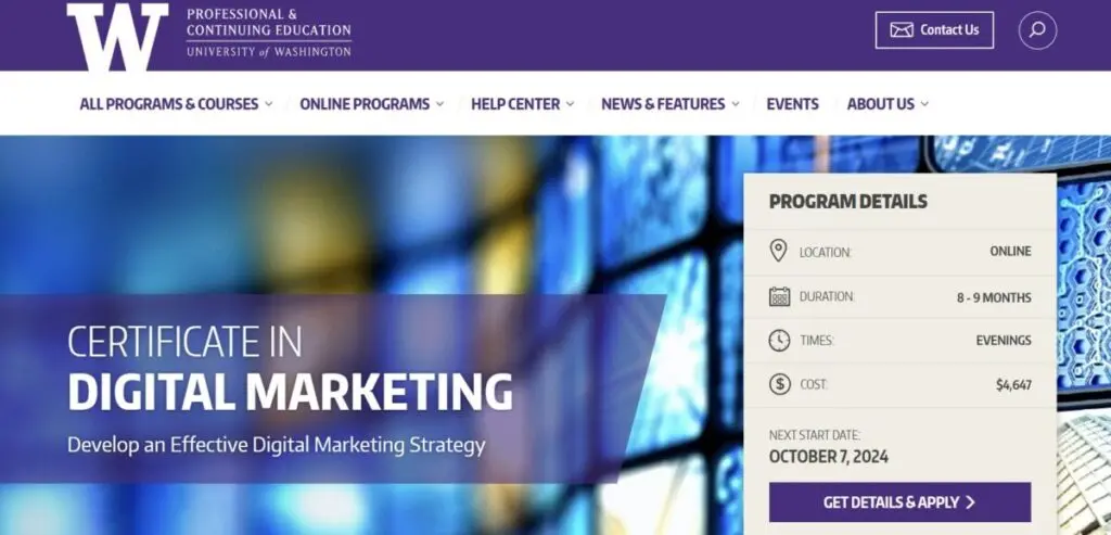 University of Washington Professional & Continuing Education