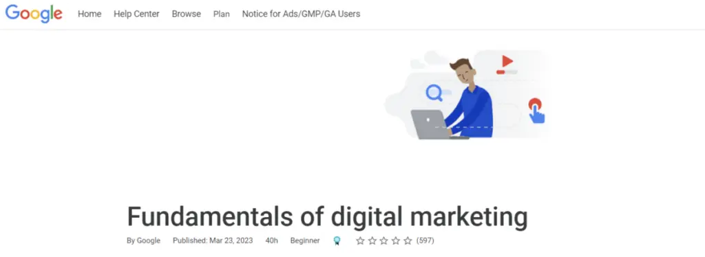 Google’s Fundamentals of Digital Marketing