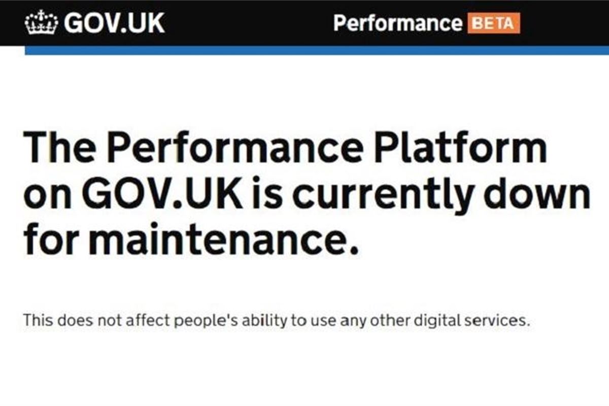 Government performance monitoring website closes for maintenance