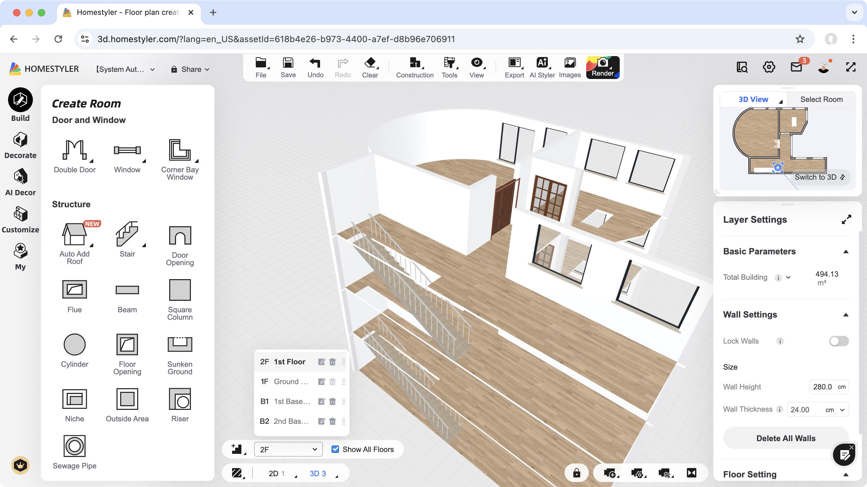 Homestyler during our review