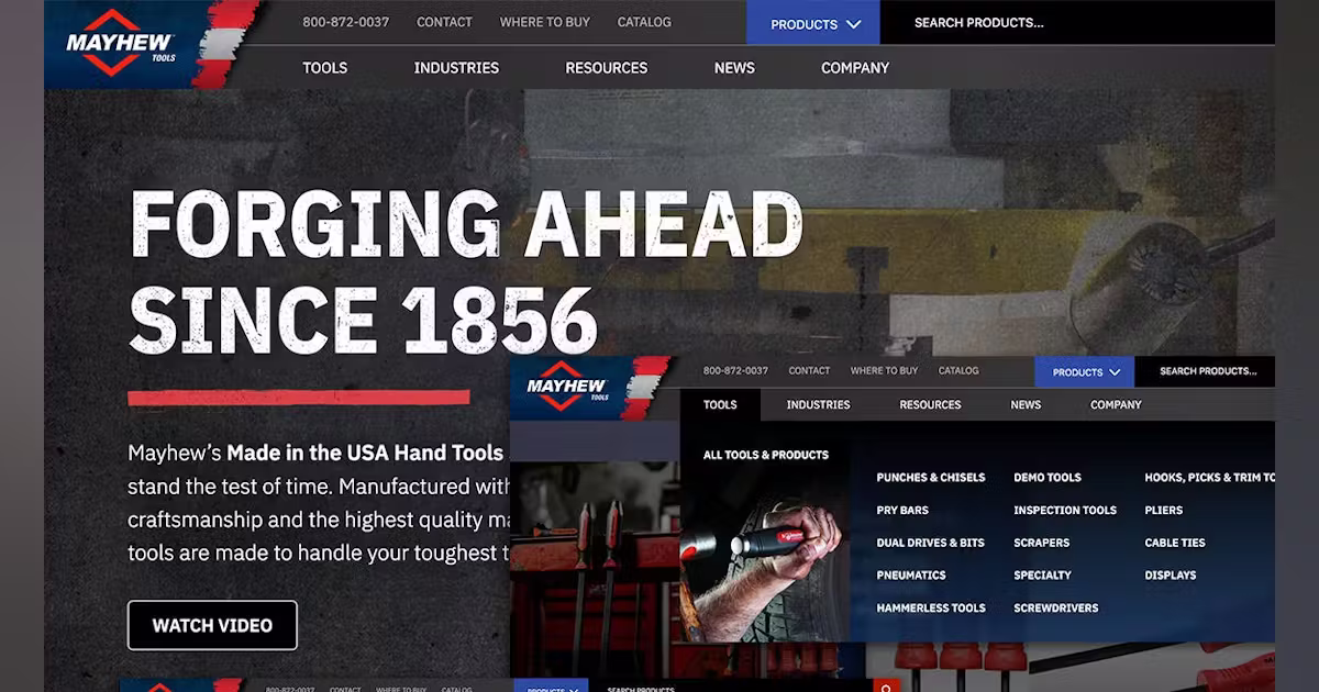 Mayhew Tools Debuts Website Redesign to Simplify Tool Sourcing