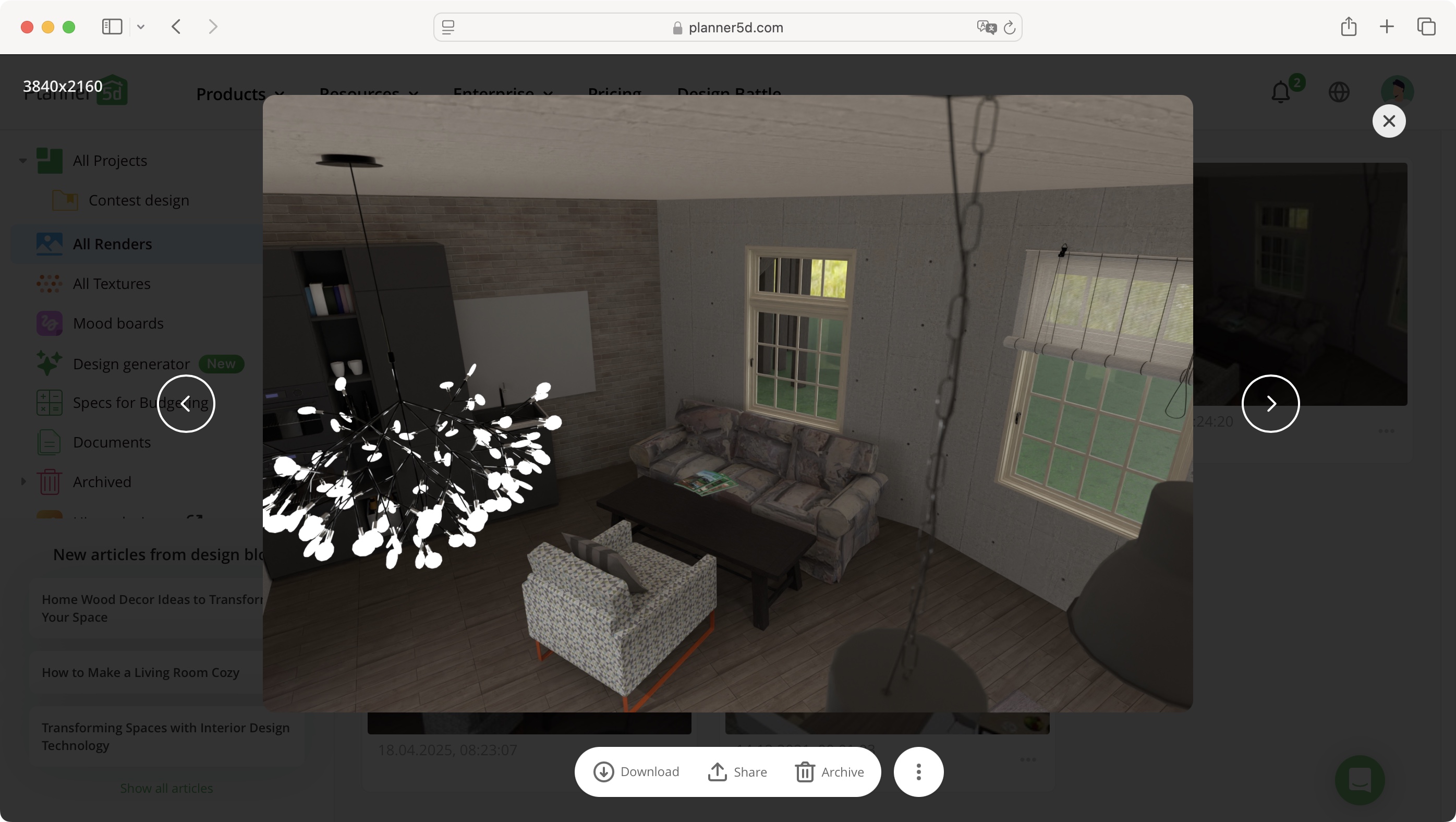 Planner 5D home design software during our review