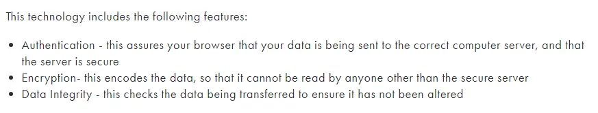 ASOS SSL technology for secure payments