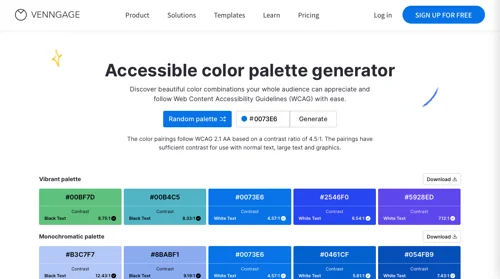 Screenshot of Accessible Color Palette Screenshot of Accessible Color Palette