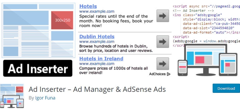 Ad Inserter - WordPress Ads Plugins