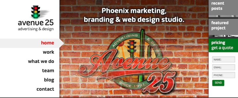 Avenue 25 Phoenix web design and development company