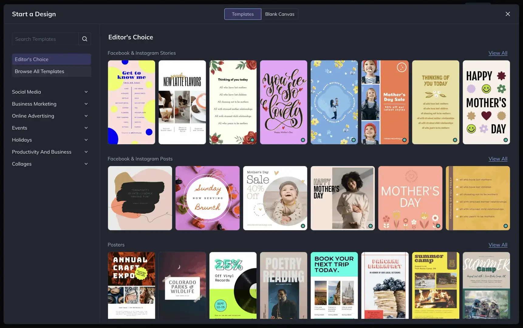 BeFunky user interface.
