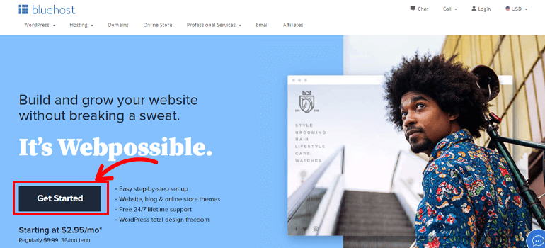 Bluehost Get Started