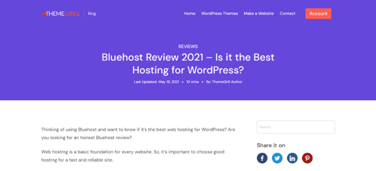 Bluehost Review Article