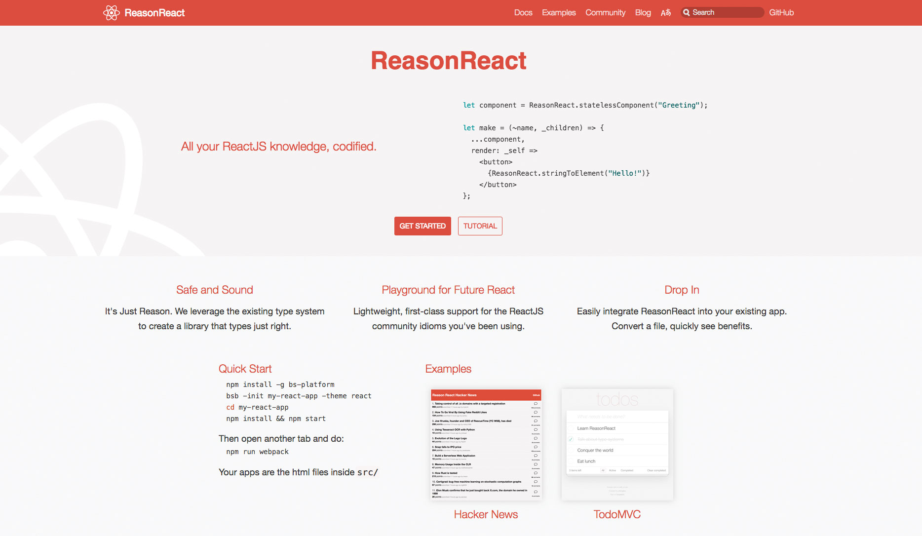 Write React components using Reason code