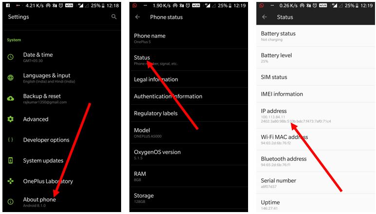 Connect Android webserver to PC
