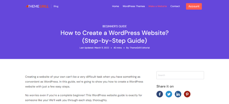 Create WordPress Website