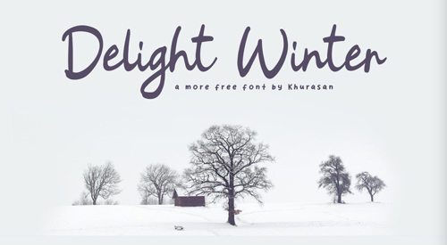Screenshot of Delight Winter font on Behance Screenshot of Delight Winter font on Behance