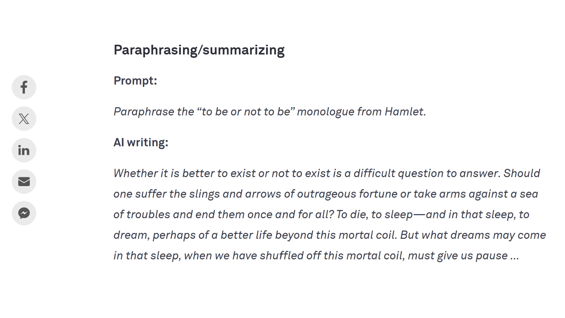 A screenshot from Grammarly shows a menu of social share buttons that stays put while you scroll
