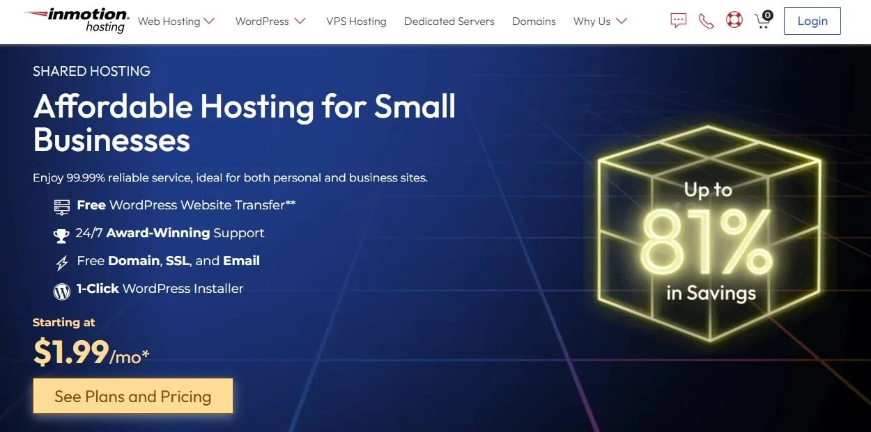 Inmotion Hosting Small Businesses