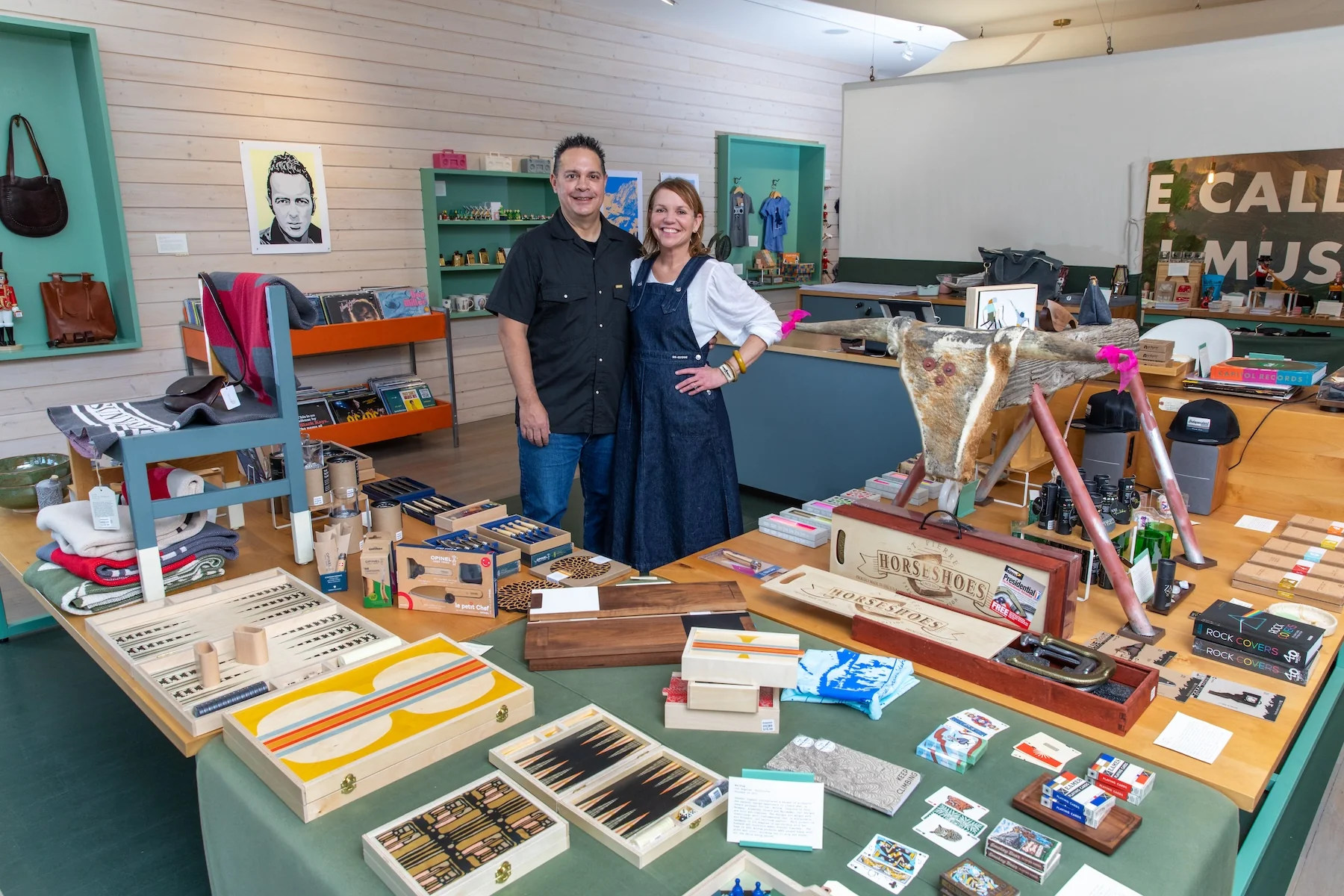 Founders Mark and Susan Nieves stand in their storefront