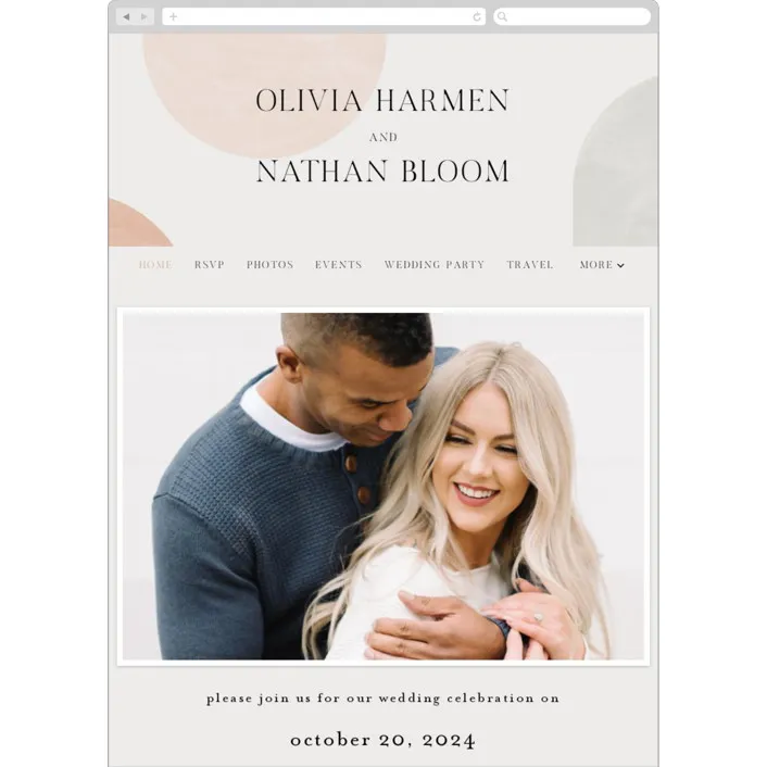 minted wedding website